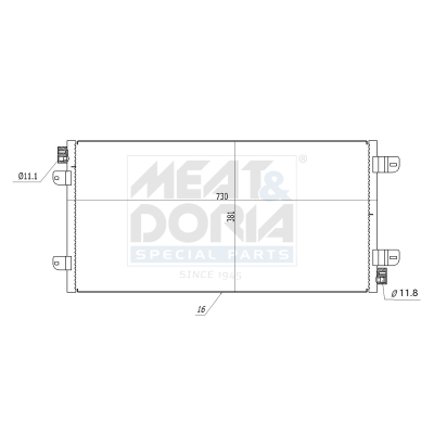 Condensatore, climatizzatore MEAT & DORIA 991037