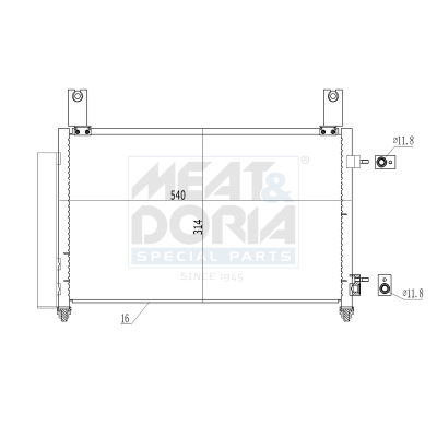 Condensatore, climatizzatore MEAT & DORIA 991039