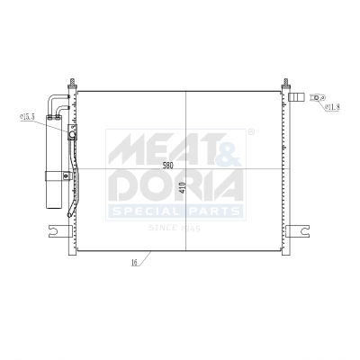 Condensatore, climatizzatore MEAT & DORIA 991041