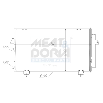 Condensatore, climatizzatore MEAT & DORIA 991043
