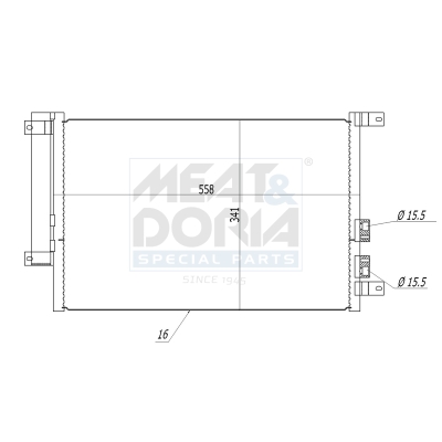 Condensatore, climatizzatore MEAT & DORIA 991044