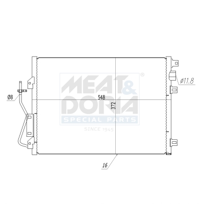 Condensatore, climatizzatore MEAT & DORIA 991045