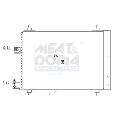 Condensatore, climatizzatore MEAT & DORIA 991046