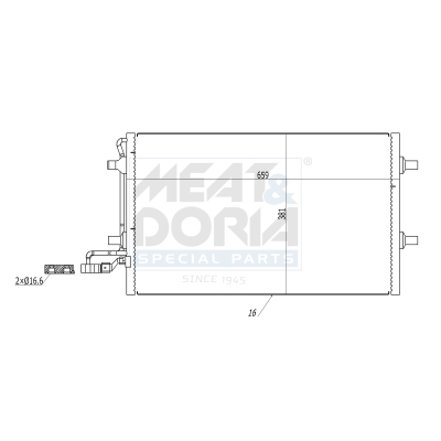 Condensatore, climatizzatore MEAT & DORIA 991047
