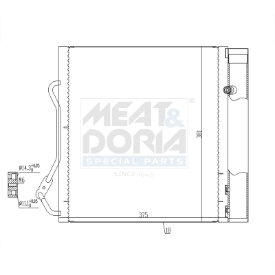 Condensatore, climatizzatore MEAT & DORIA 991049