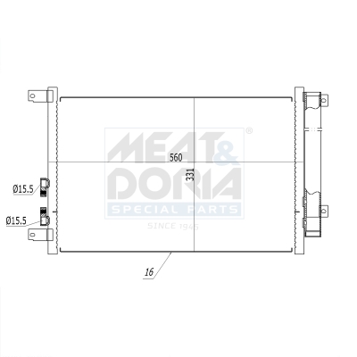 Condensatore, climatizzatore MEAT & DORIA 991053