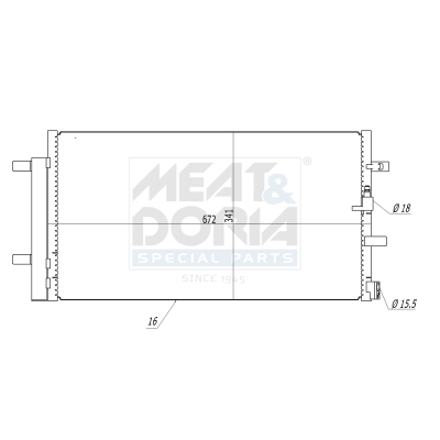 Condensatore, climatizzatore MEAT & DORIA 991056