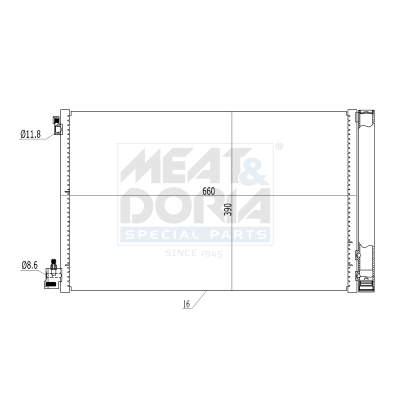 Condensatore, climatizzatore MEAT & DORIA 991057
