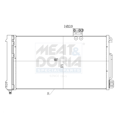 Condensatore, climatizzatore MEAT & DORIA 991058