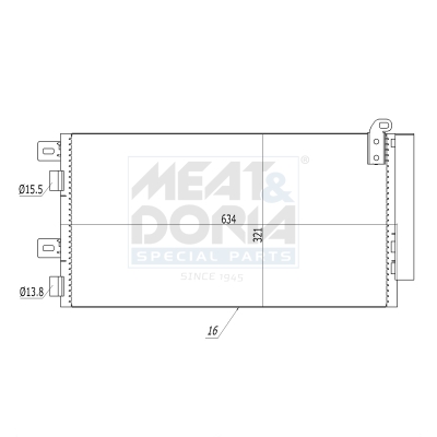 Condensatore, climatizzatore MEAT & DORIA 991059