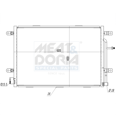 Condensatore, climatizzatore MEAT & DORIA 991060