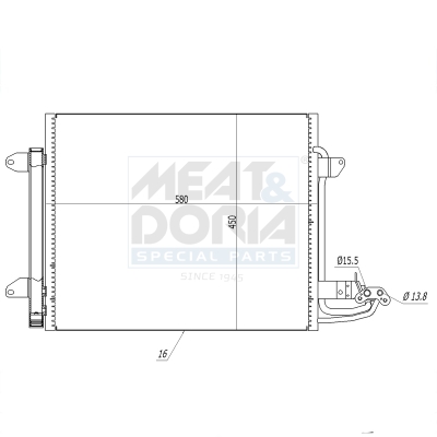 Condensatore, climatizzatore MEAT & DORIA 991062