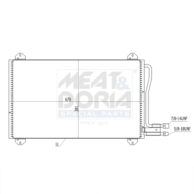 Condensatore, climatizzatore MEAT & DORIA 991063