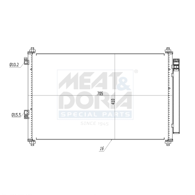 Condensatore, climatizzatore MEAT & DORIA 991065