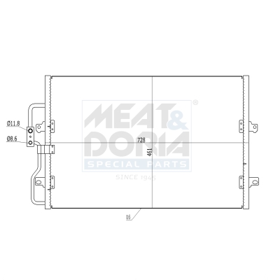 Condensatore, climatizzatore MEAT & DORIA 991068