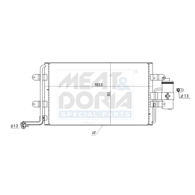 Condensatore, climatizzatore MEAT & DORIA 991069