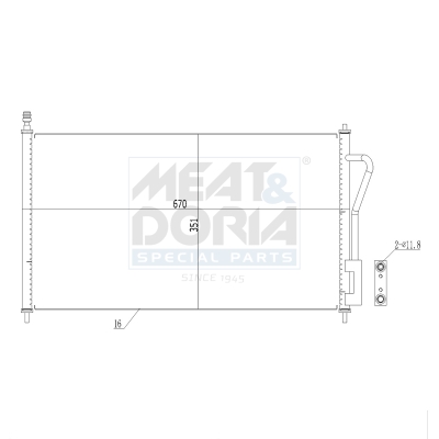 Condensatore, climatizzatore MEAT & DORIA 991072