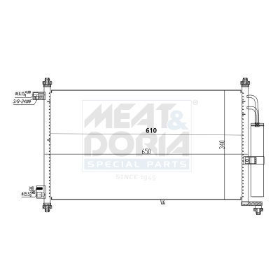 Condensatore, climatizzatore MEAT & DORIA 991076