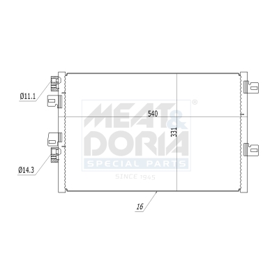 Condensatore, climatizzatore MEAT & DORIA 991079