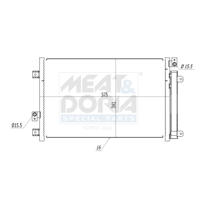 Condensatore, climatizzatore MEAT & DORIA 991082