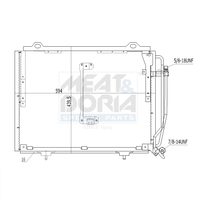 Condensatore, climatizzatore MEAT & DORIA 991087