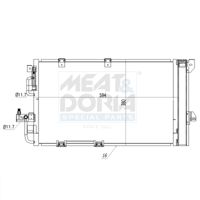 Condensatore, climatizzatore MEAT & DORIA 991088
