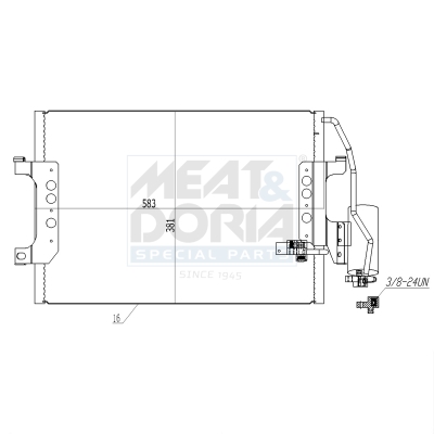 Condensatore, climatizzatore MEAT & DORIA 991089