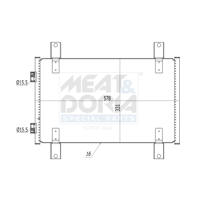 Condensatore, climatizzatore MEAT & DORIA 991090
