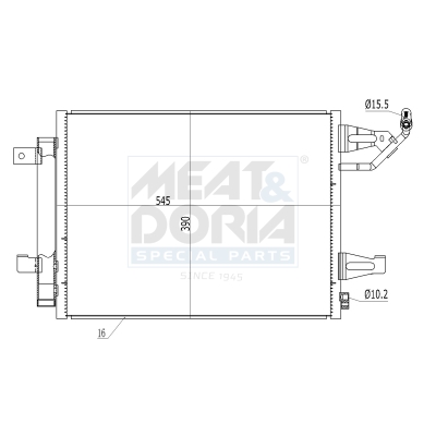 Condensatore, climatizzatore MEAT & DORIA 991091