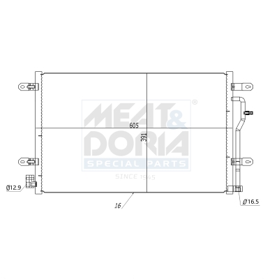 Condensatore, climatizzatore MEAT & DORIA 991095