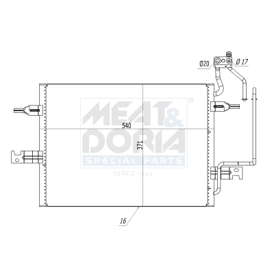Condensatore, climatizzatore MEAT & DORIA 991101