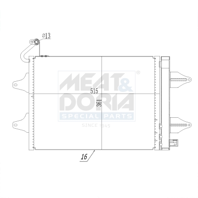 Condensatore, climatizzatore MEAT & DORIA 991020