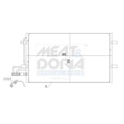 Condensatore, climatizzatore MEAT & DORIA 991103
