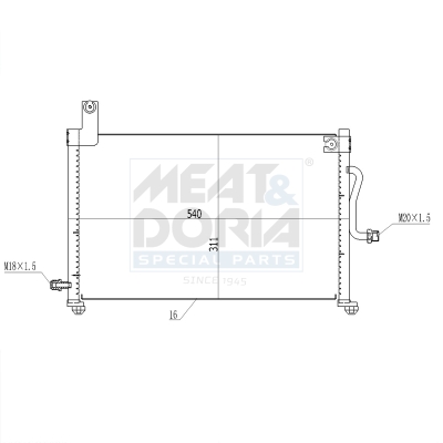 Condensatore, climatizzatore MEAT & DORIA 991105