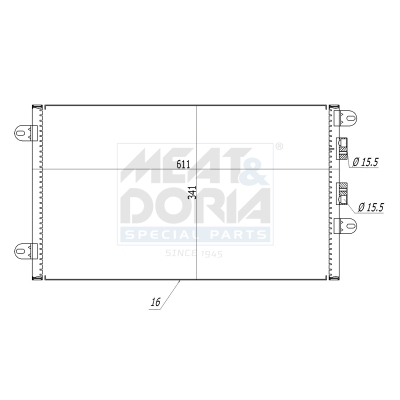 Condensatore, climatizzatore MEAT & DORIA 991106