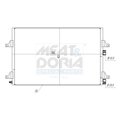 Condensatore, climatizzatore MEAT & DORIA 991113