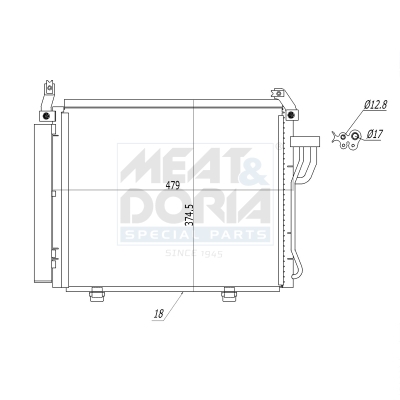 Condensatore, climatizzatore MEAT & DORIA 991114