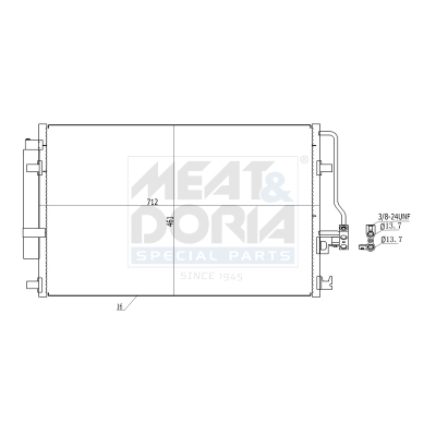 Condensatore, climatizzatore MEAT & DORIA 991117