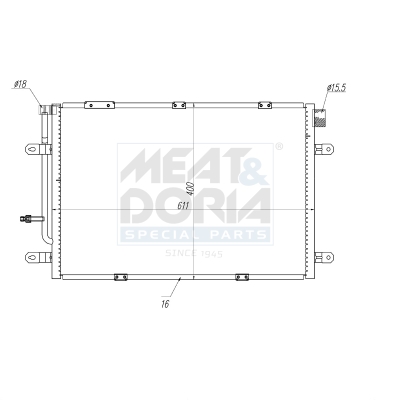 Condensatore, climatizzatore MEAT & DORIA 991119