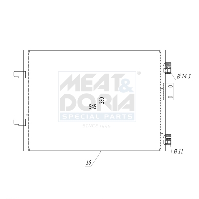 Condensatore, climatizzatore MEAT & DORIA 991120