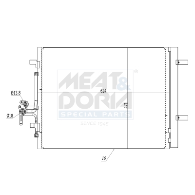 Condensatore, climatizzatore MEAT & DORIA 991123