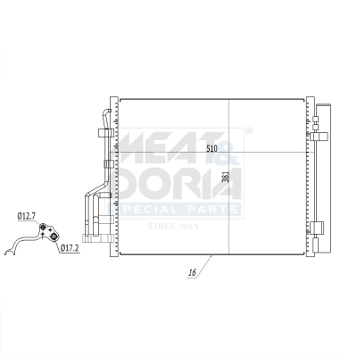 Condensatore, climatizzatore MEAT & DORIA 991129