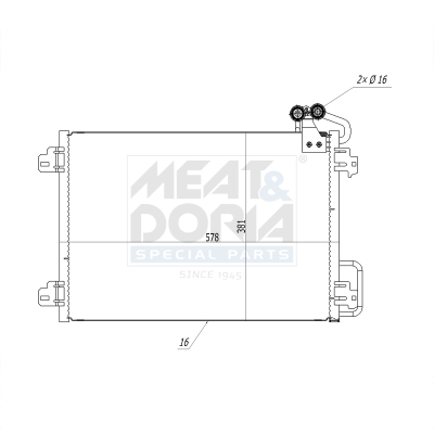 Condensatore, climatizzatore MEAT & DORIA 991134