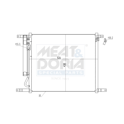 Condensatore, climatizzatore MEAT & DORIA 991135