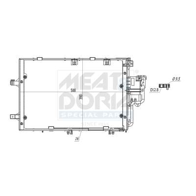 Condensatore, climatizzatore MEAT & DORIA 991136