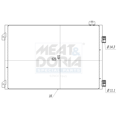 Condensatore, climatizzatore MEAT & DORIA 991138