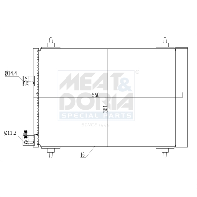 Condensatore, climatizzatore MEAT & DORIA 991139