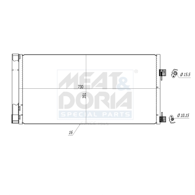 Condensatore, climatizzatore MEAT & DORIA 991140