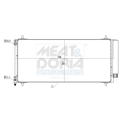 Condensatore, climatizzatore MEAT & DORIA 991142