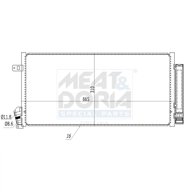 Condensatore, climatizzatore MEAT & DORIA 991143